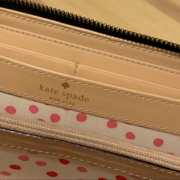 Kate Spade Wellesley Neda Pebbled Black Leather Zip Around Wallet - Picture 8 of 14